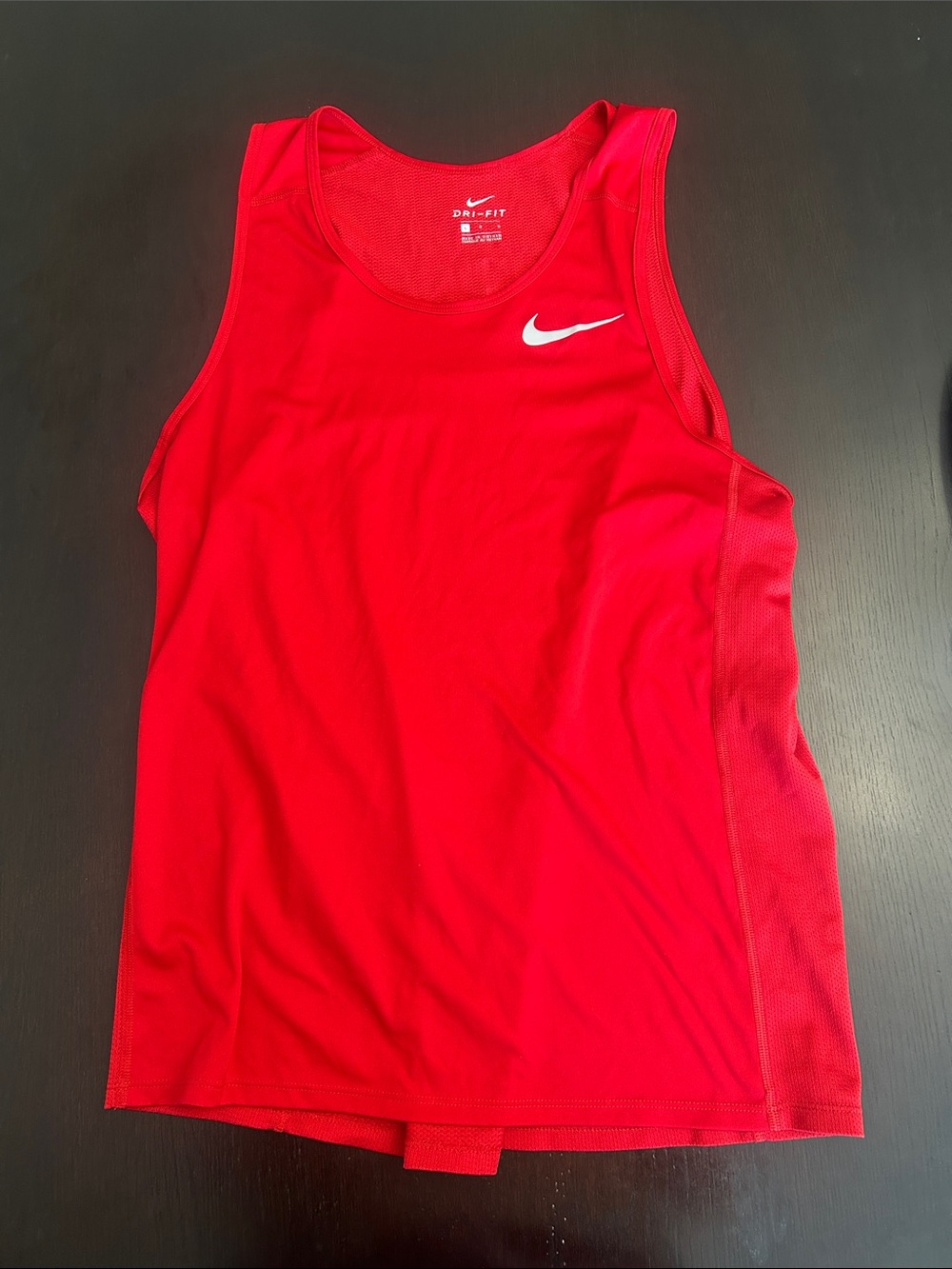 Nike Red Performance Tank with Grey Swoosh